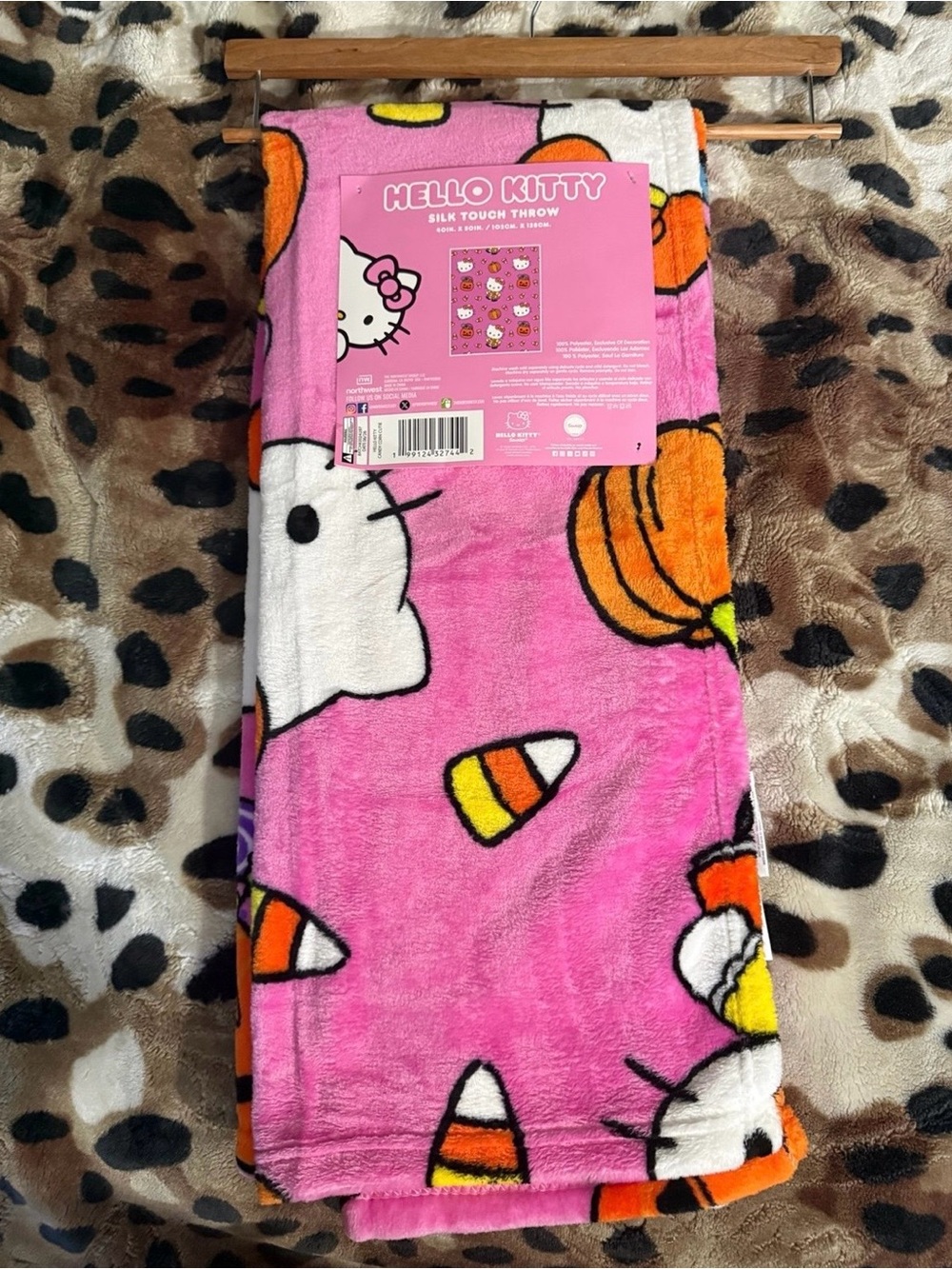 Hello Kitty Pink Halloween Silk Touch Throw (Hard to find 2026!)